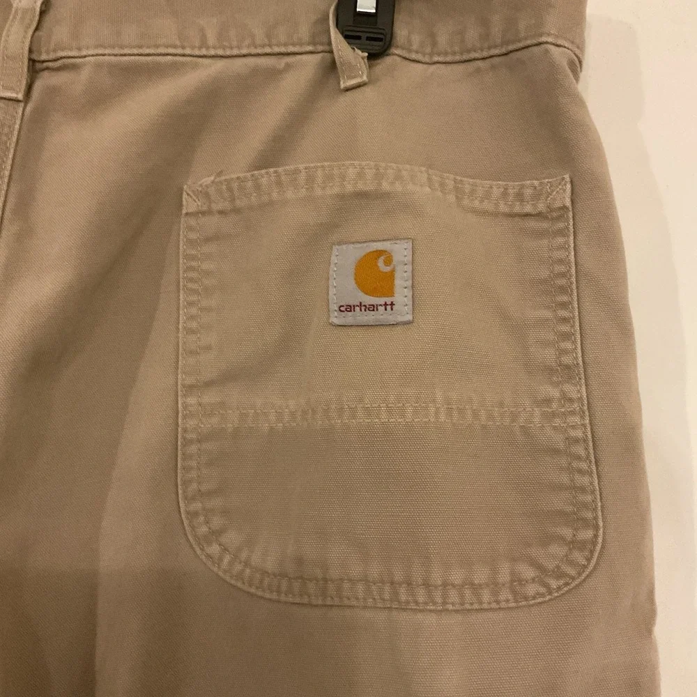 Carhartt Men's Dark Tan Khaki Carpenter Pants, Size 38 X 32 Relaxed Fit - Picture 3 of 11